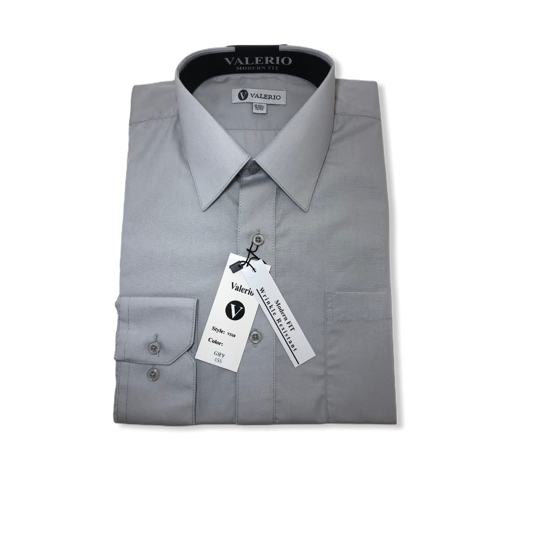 Valerio Grey Dress Shirt - On Time Fashions Tuscaloosa